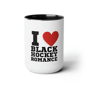 Open image in slideshow, Black Hockey Romance Two-Tone Coffee Mugs, 15oz
