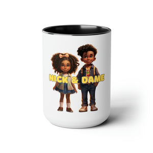 Open image in slideshow, Nick &amp; Dame Two-Tone Coffee Mugs, 15oz
