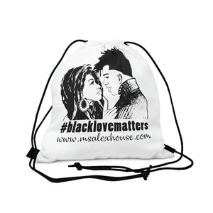 Black Love Matters Drawstring Bag