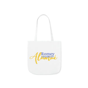 Open image in slideshow, Romey U Alumni Canvas Tote Bag
