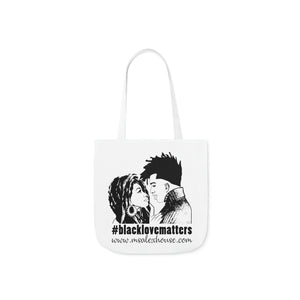 Open image in slideshow, Black Love Matters Canvas Tote Bag
