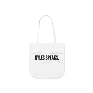 Open image in slideshow, Nyles Speaks Canvas Tote Bag
