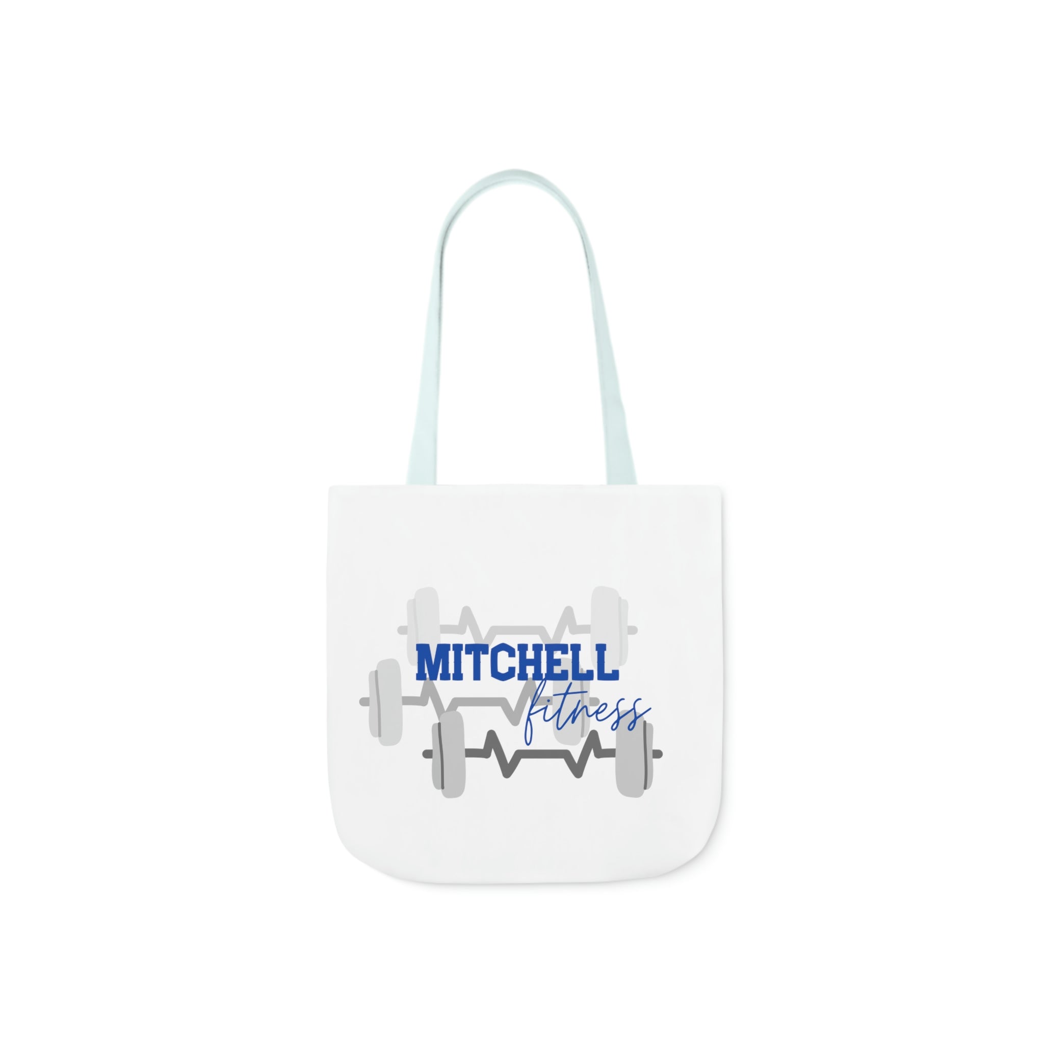 Mitchell Fitness Canvas Tote Bag (blue letters)